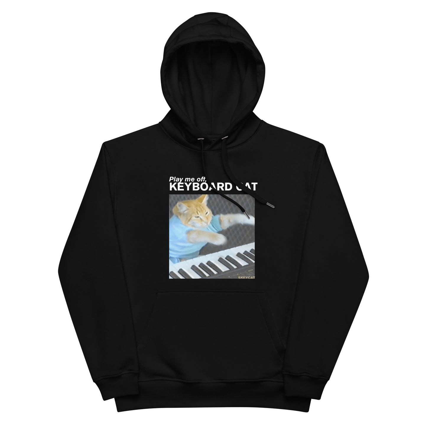 keyboard cat hoodie w/ qr code to dexscreener