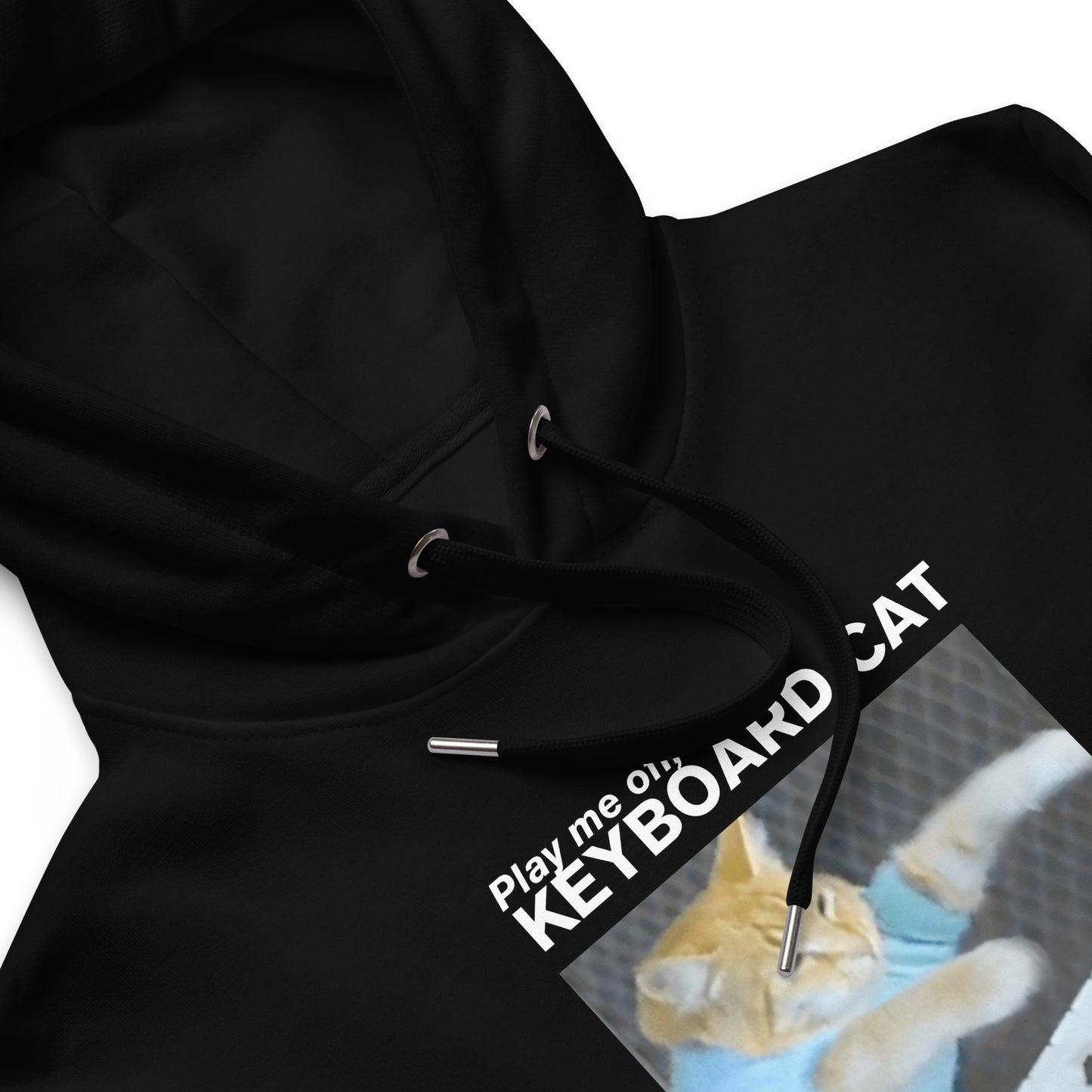 keyboard cat hoodie w/ qr code to dexscreener